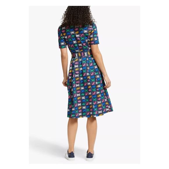 Boden Multi Color Union Jack Anastasia Shirt Dress Sz.10R - Picture 4 of 16